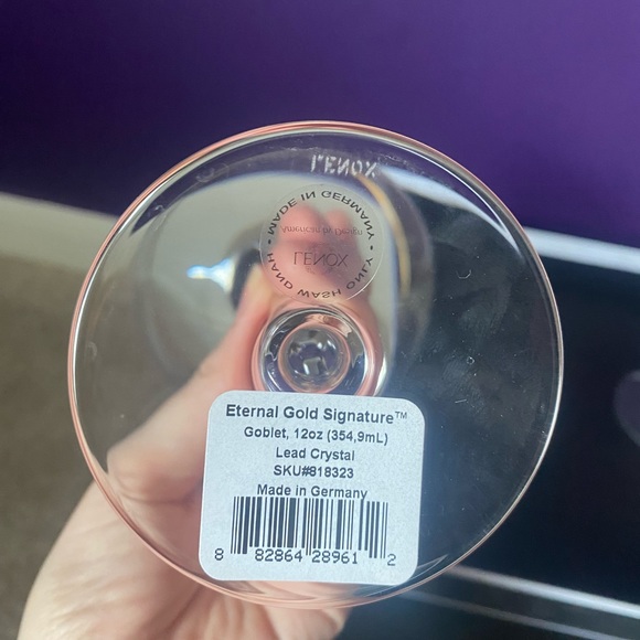 Lenox Eternal Gold Signature Goblet 12oz - Picture 3 of 4